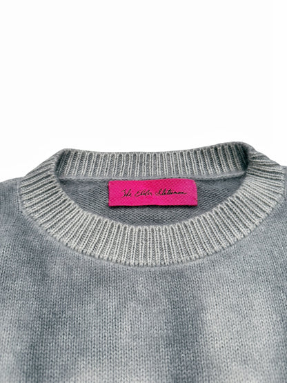 Cashmere Wire Tie Dye Grey Sweater