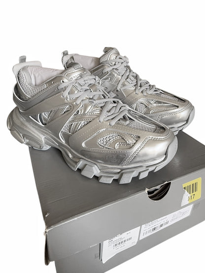 Metallic Silver Track Runner