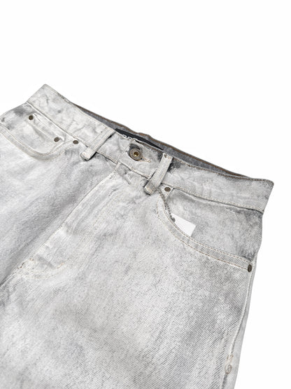 White Painted Tudor Hem Denim