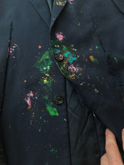 Painted Deconstructed Blazer Jacket