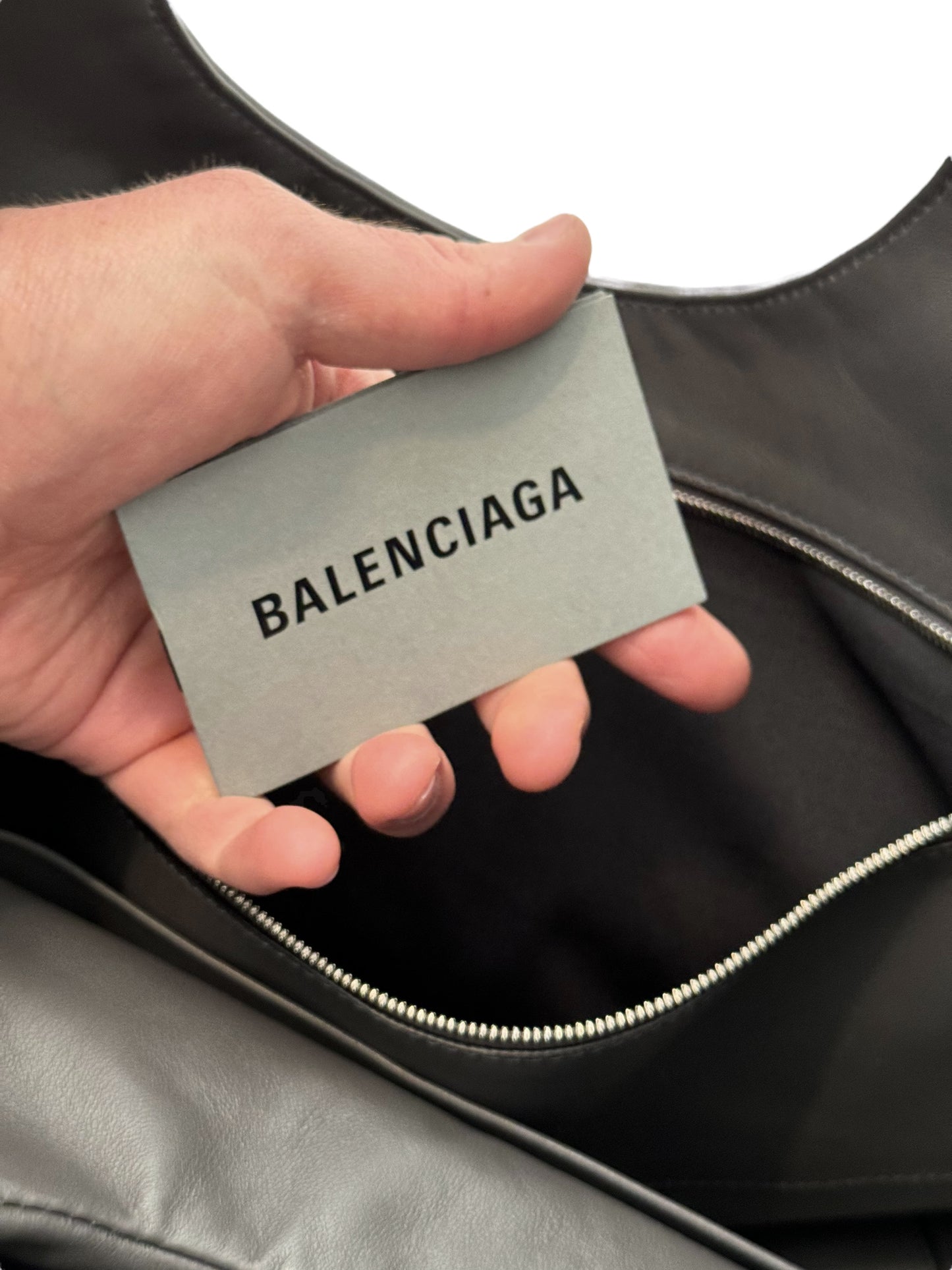 Grey Glove Leather Bag