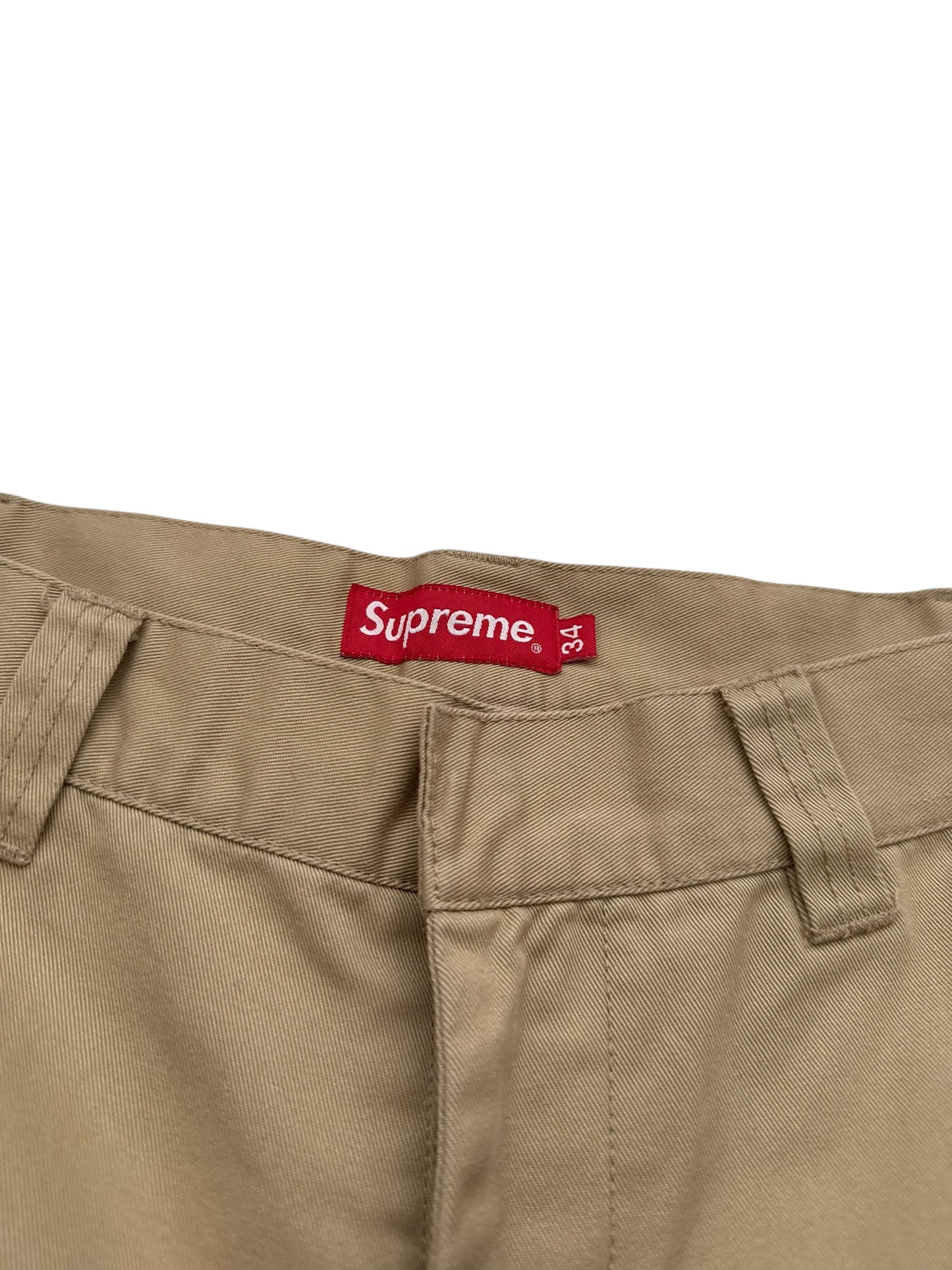 Virgin Mary Printed Crop Khaki Shorts