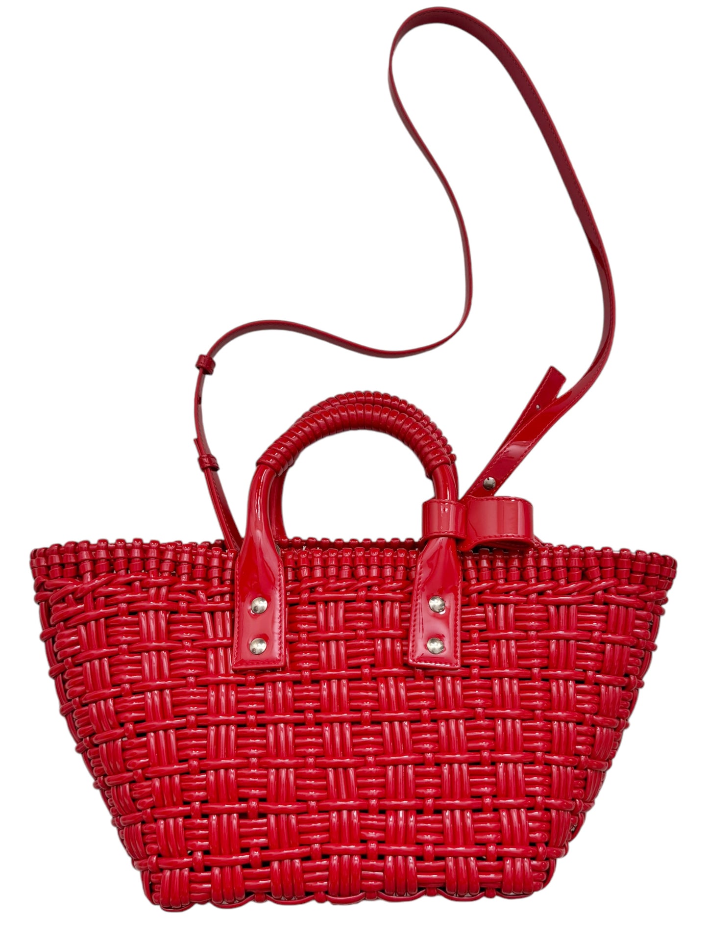 Red Bistro Handbag Leather