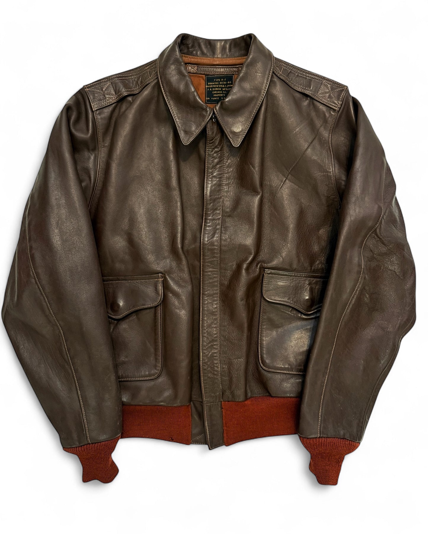 Repro A-2 Dubow Horse Leather Hand Painted Death Jacket