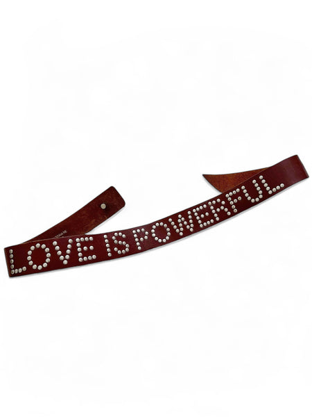 2002 Runway “Love is Powerful” Stud Leather Belt