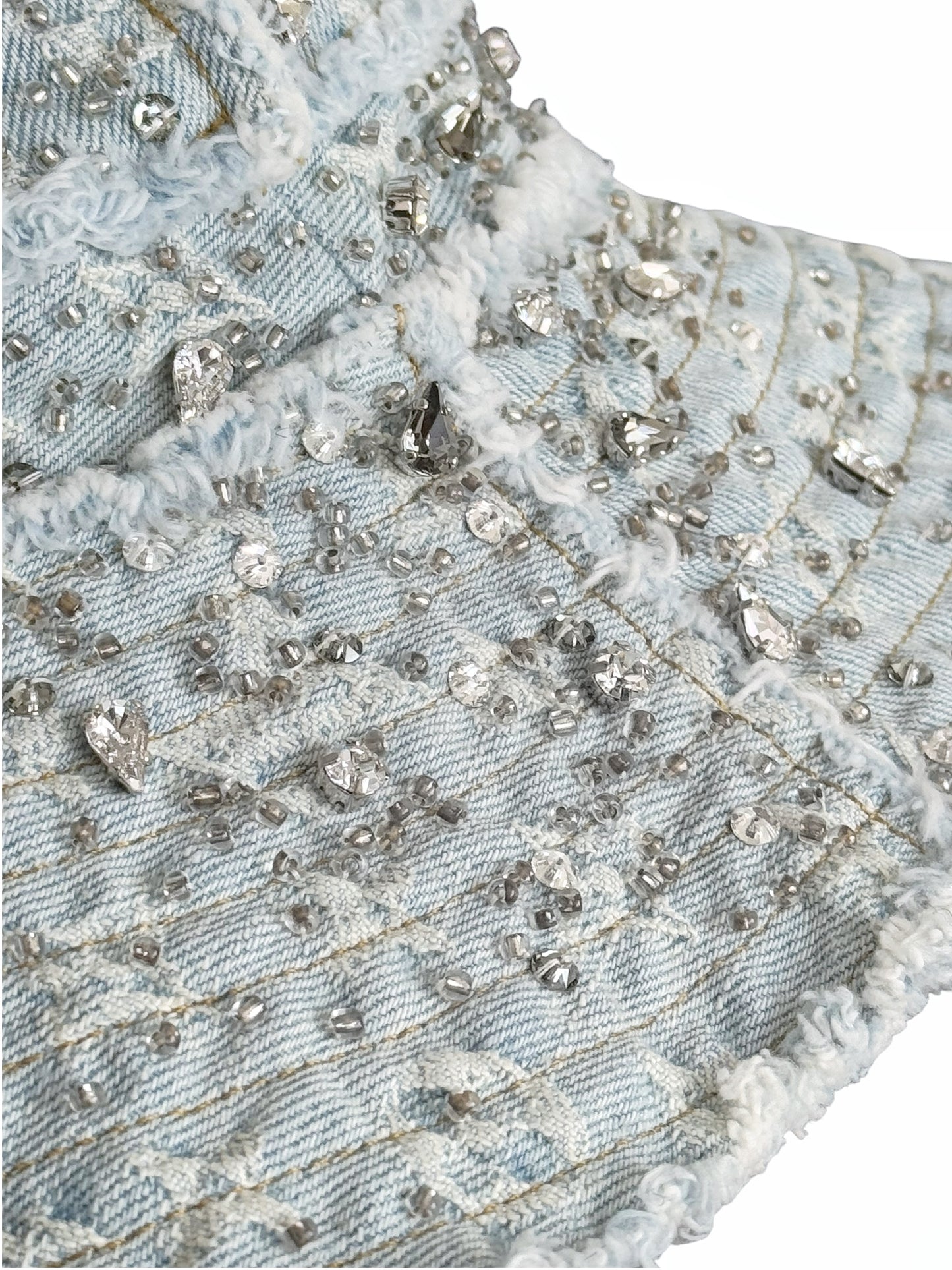 1/1 Crystal Rain Monogram Denim