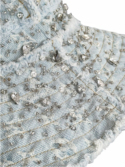 1/1 Crystal Rain Monogram Denim