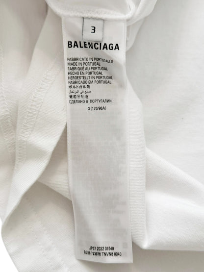 Adidas White Embroidered Oversized Logo Shirt