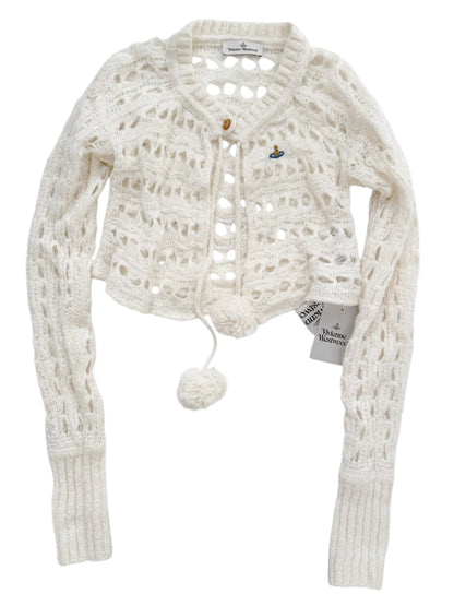 Cream Lacework Baby Cardi