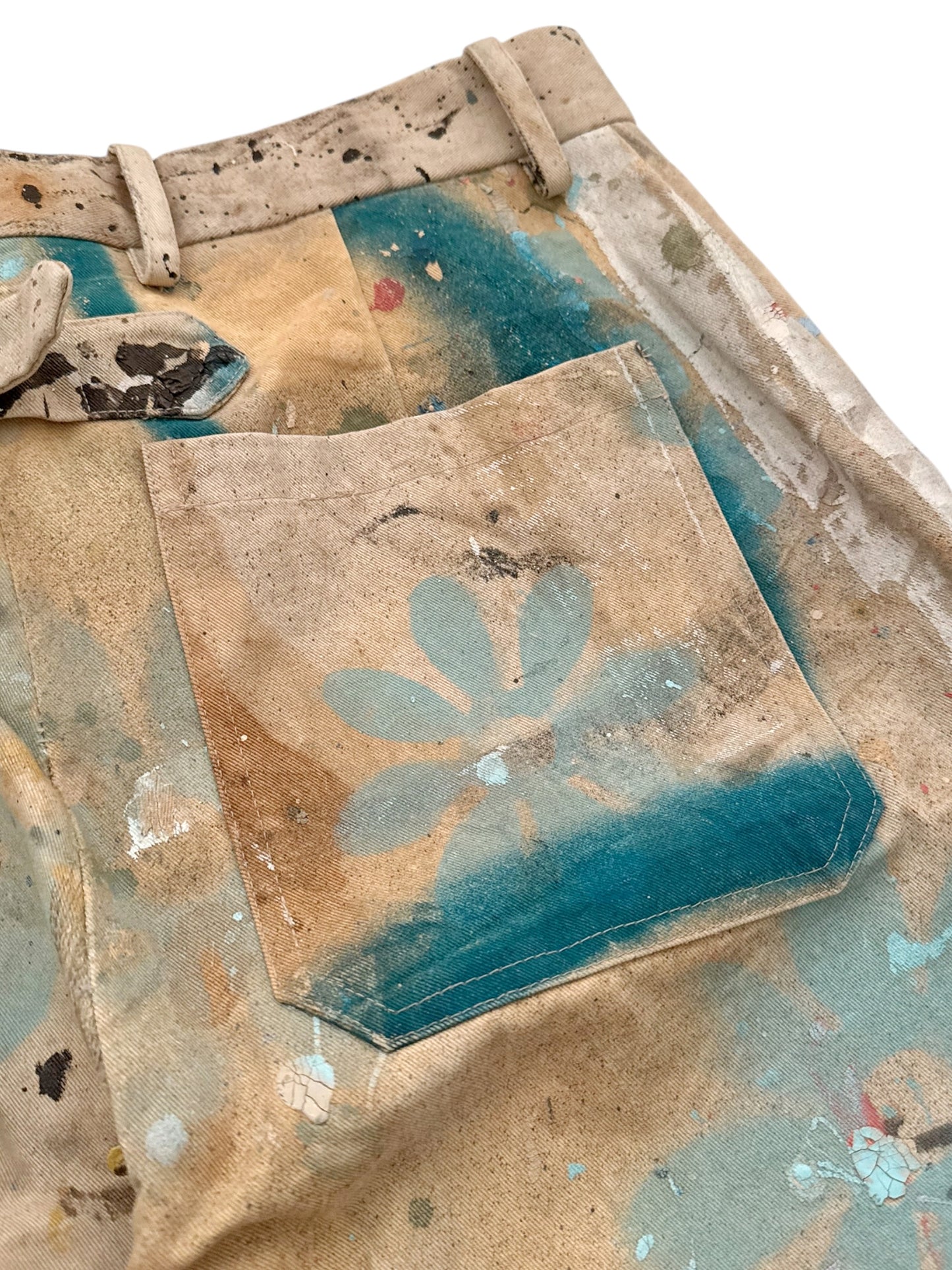 One of One Dropcloth Paint Stained Trouser