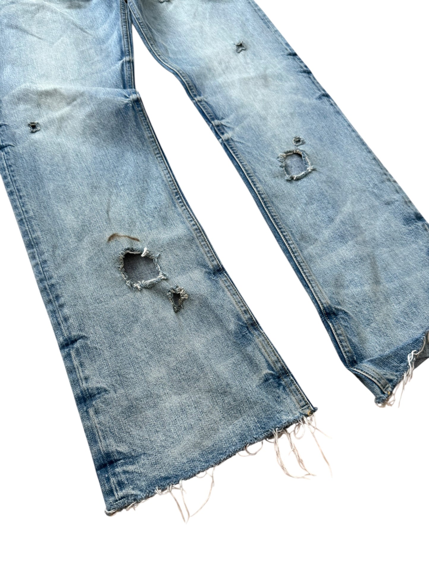 Distressed Holy Water Wash Denim
