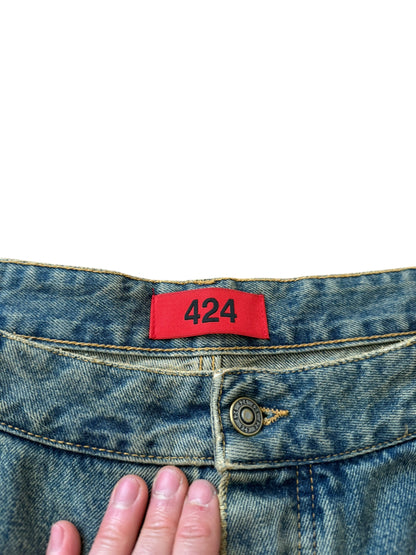 Big Daddy Baggy Denim Shred Jean Shorts