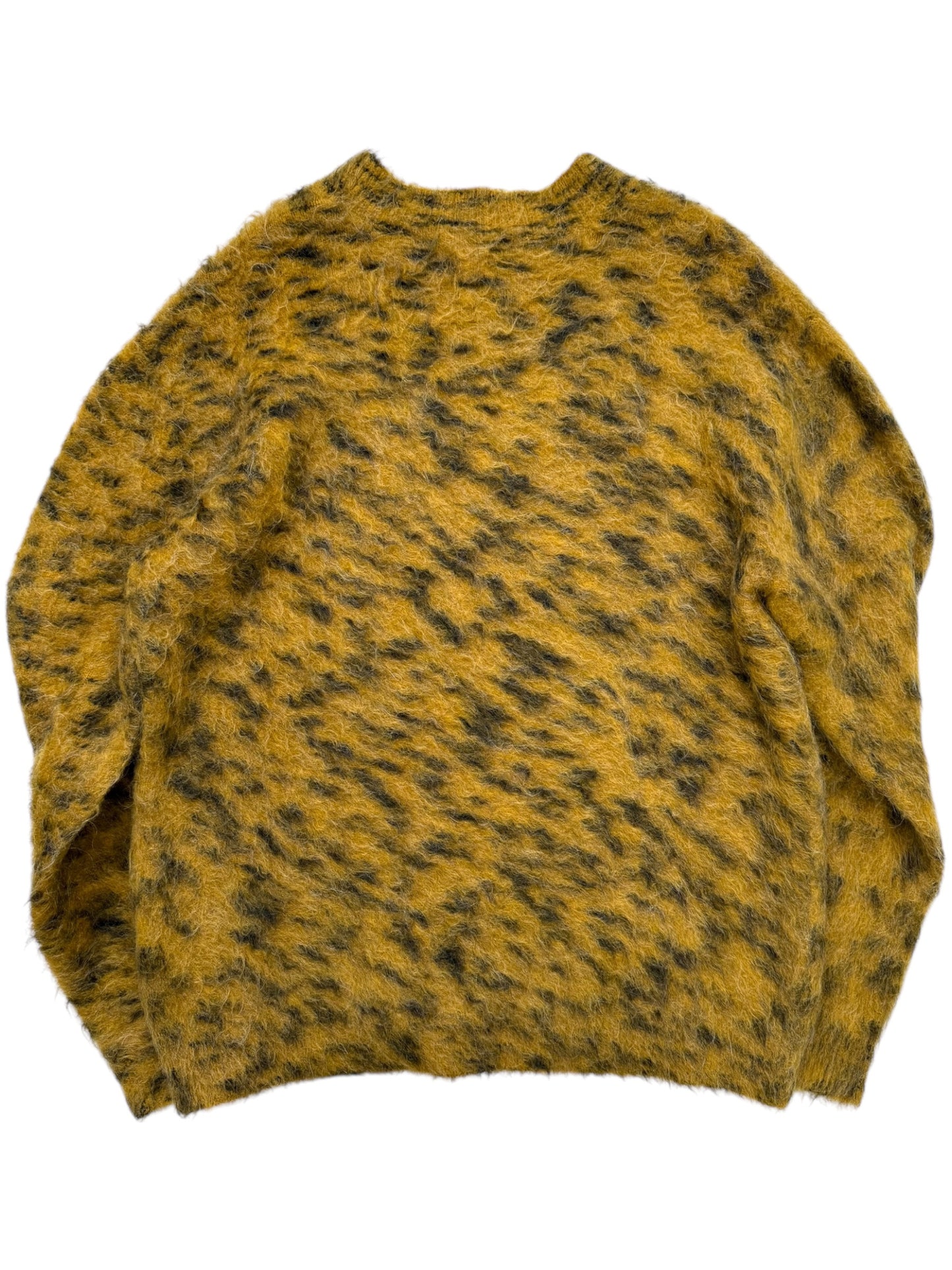 Leopard Jacquard Mohair Fuzzy Sweater