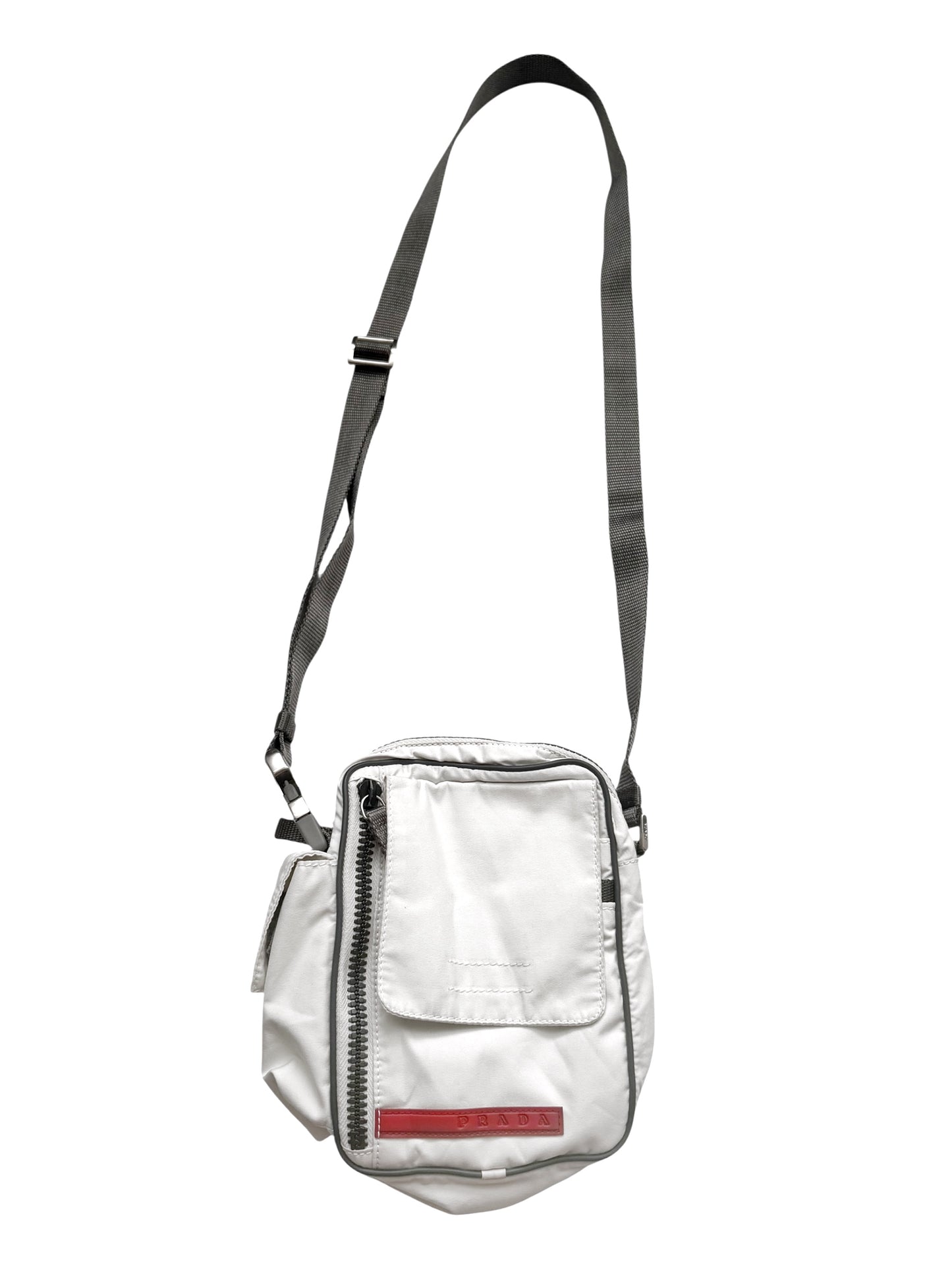 1999 White Nylon Crossbody Bag