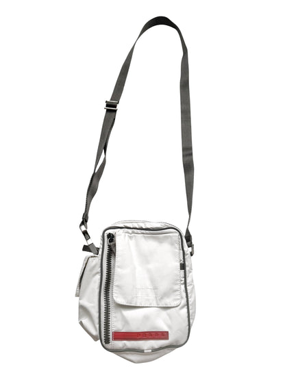 1999 White Nylon Crossbody Bag