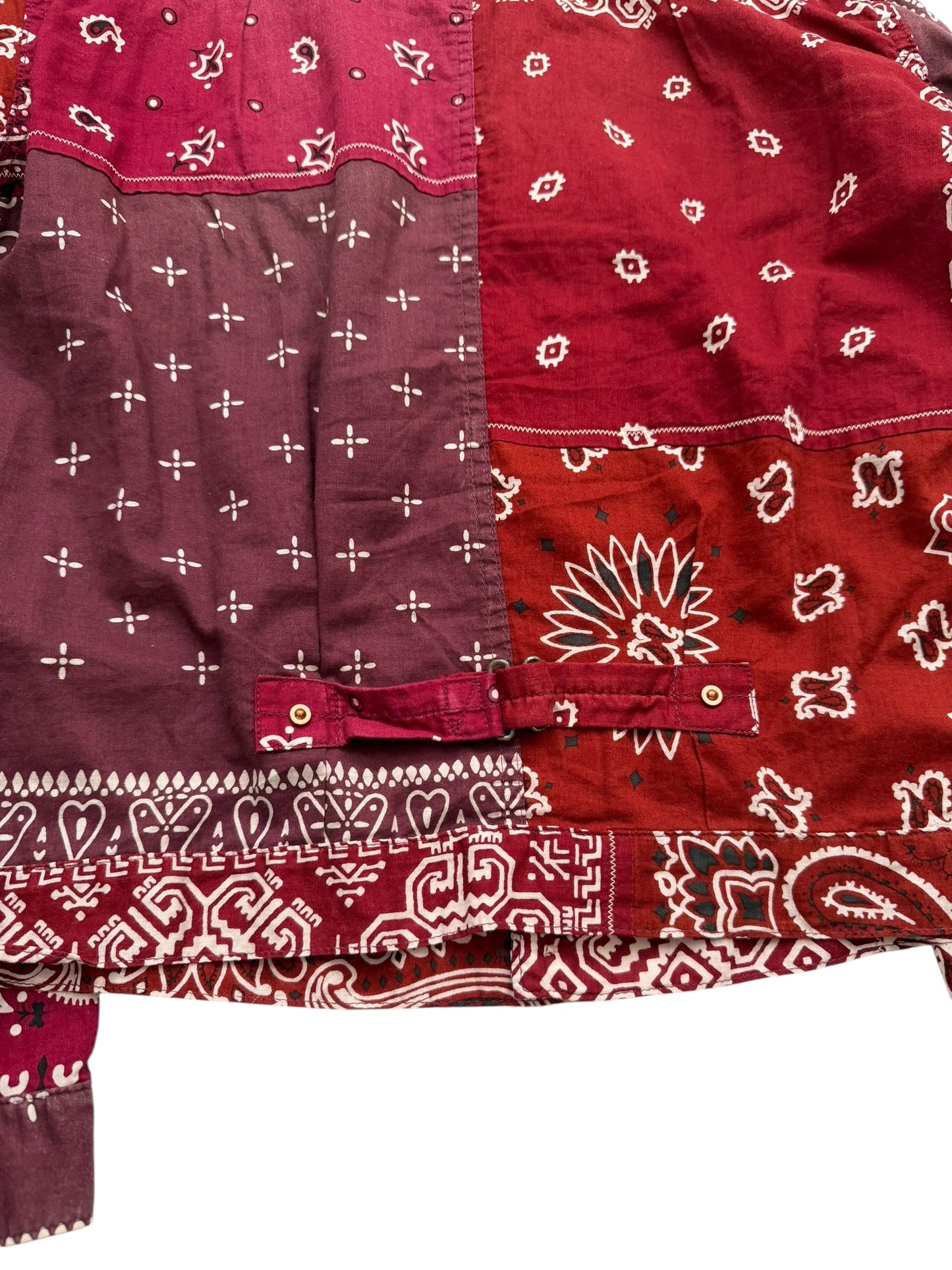 Red/Purple Bandana Kerchief Trucker Jacket