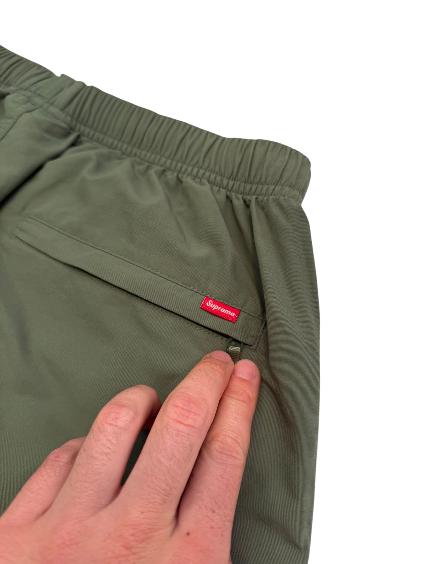 2023 Warmup Logo Zip Pants Olive