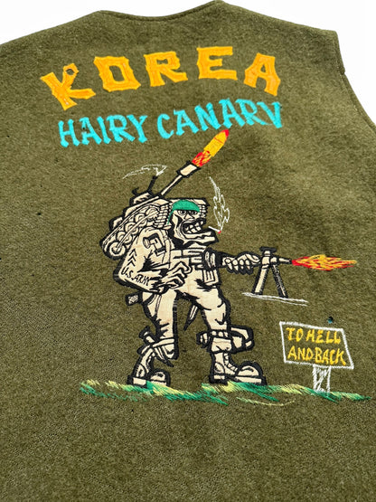 1960’s Korea War Souvenir Wool Vest (Hairy Canary)