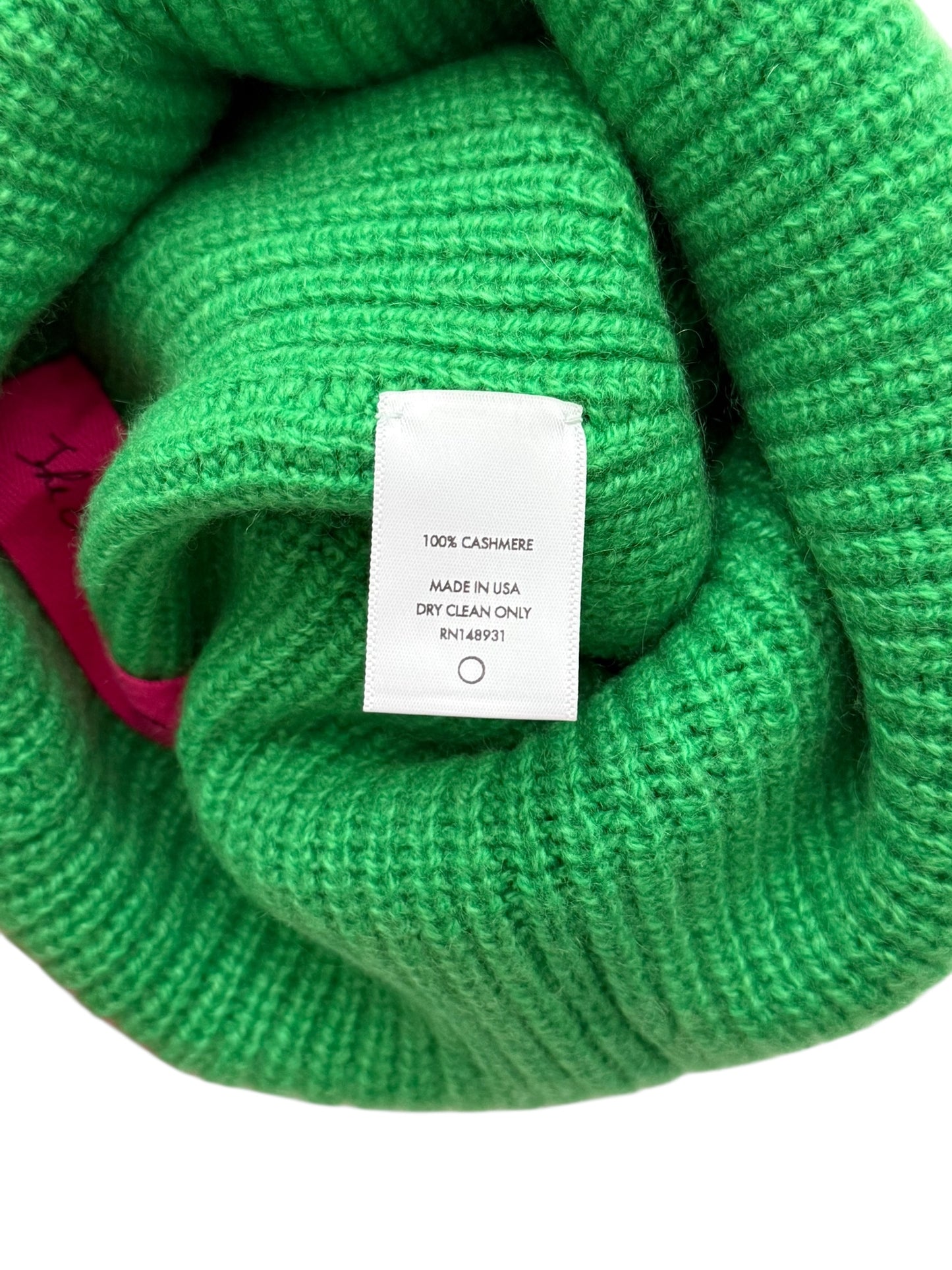 100% Heavy Cashmere Beanie (Gecko Green)