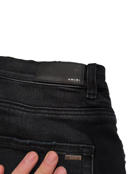 MX1 Green Ultra Suede Repair Skinny Denim