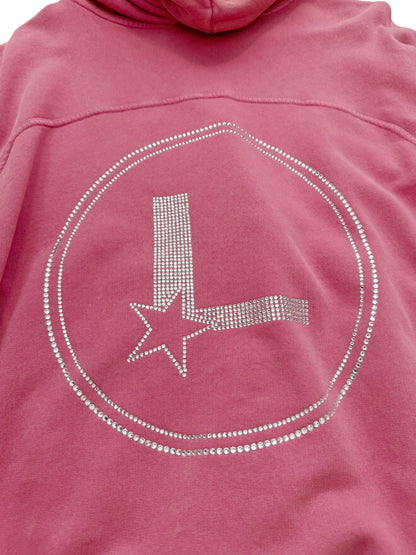 Swarovski Logo Overdyed Hoodie
