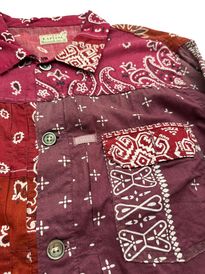 Red/Purple Bandana Kerchief Trucker Jacket