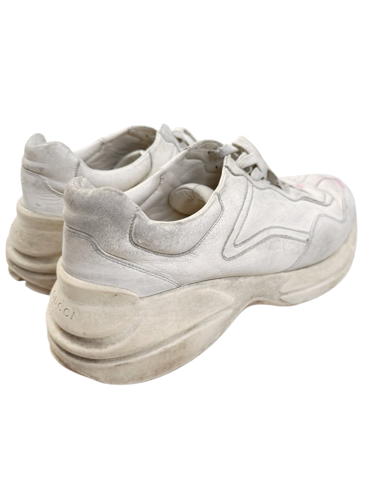 Distressed Leather Rhyton Sneaker