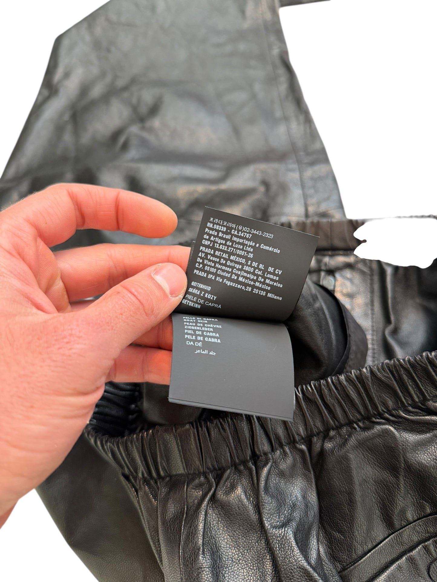 2022 Goat Leather Baggy Pants