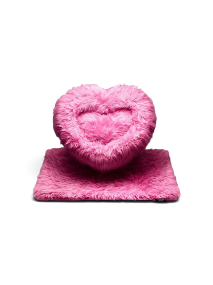 2022 Pink Fur Dog Bed Set