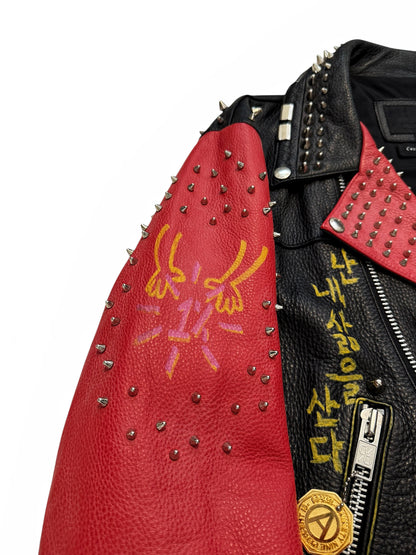 1/1 2018 Hand Customized Leather Punk Hope x Dream Future Jacket
