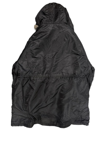 Graffiti Distressed Mud Fur Hood Parka