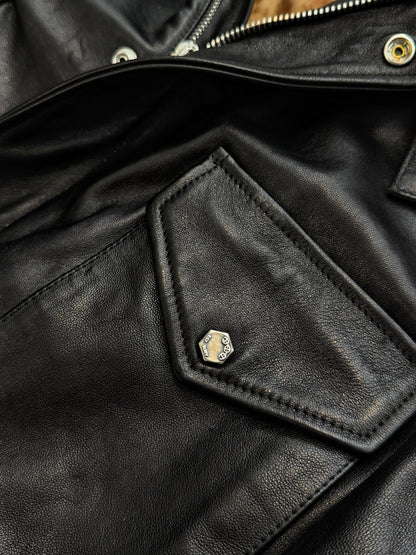 x Hoorsenbuhs M65 Leather Shearling Sterling Silver Hardware Coat