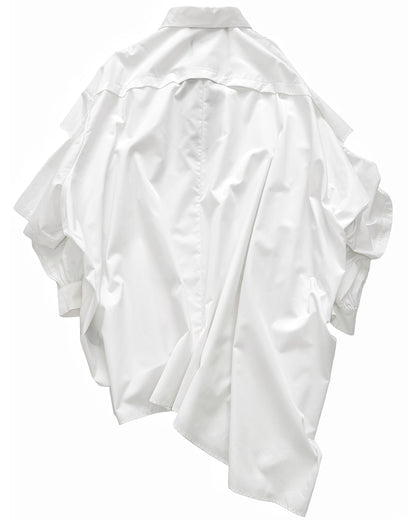 Cutout Cotton Poplin Chip Big Shirt