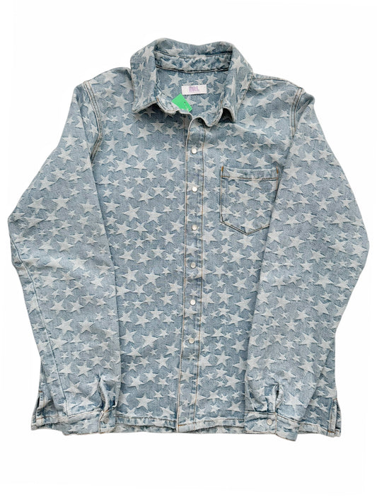 Star Jacquard Denim Over Shirt