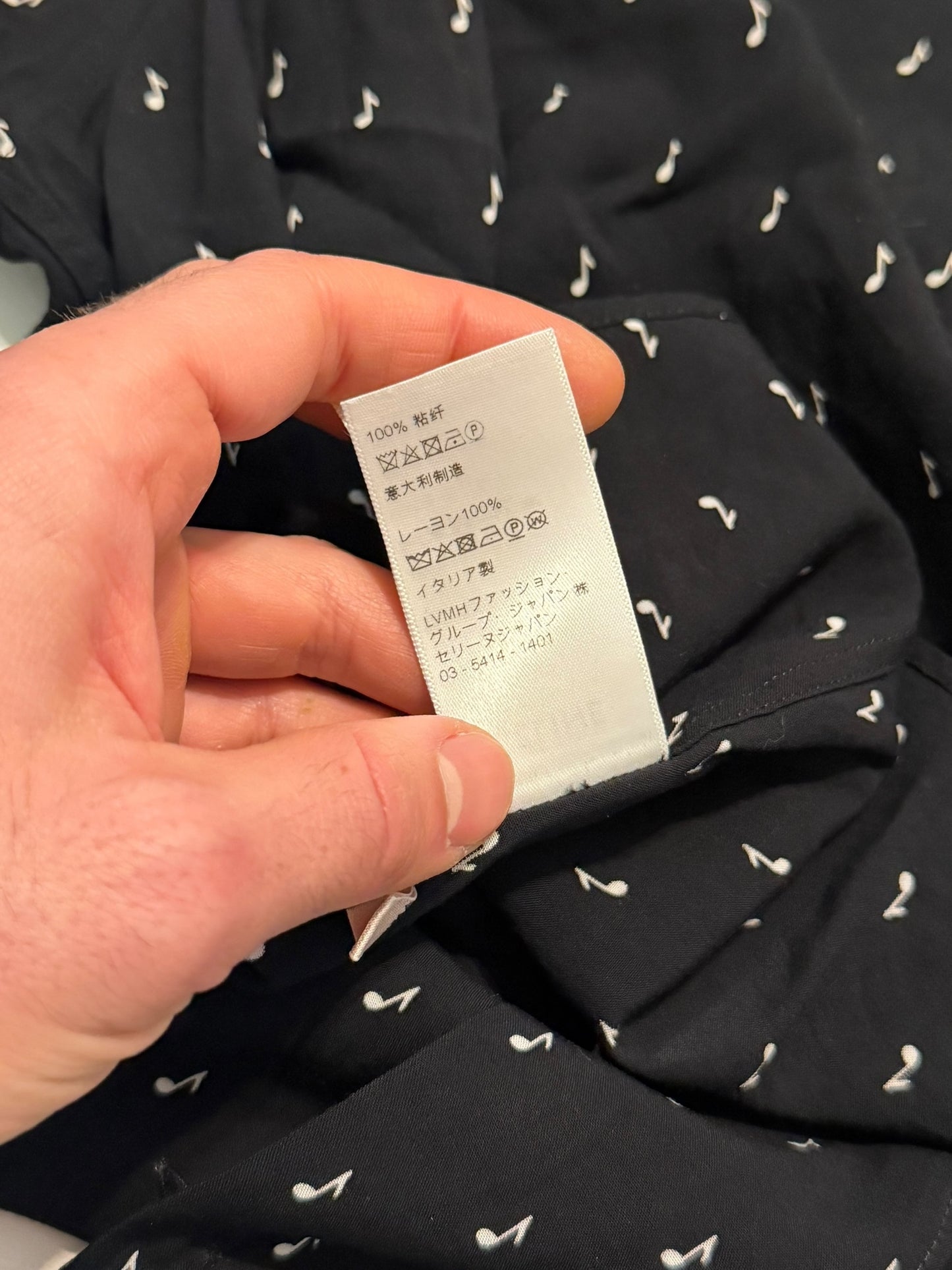 SS19 Viscose Music Notes Shirt