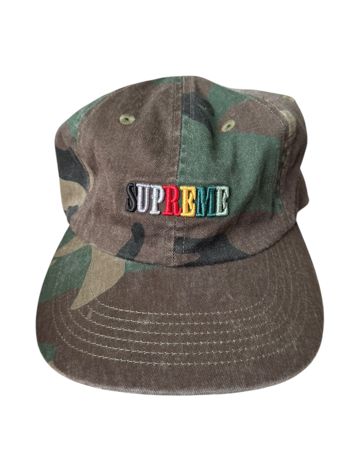 Multicolor Pigment Camo 5 Panel Cap