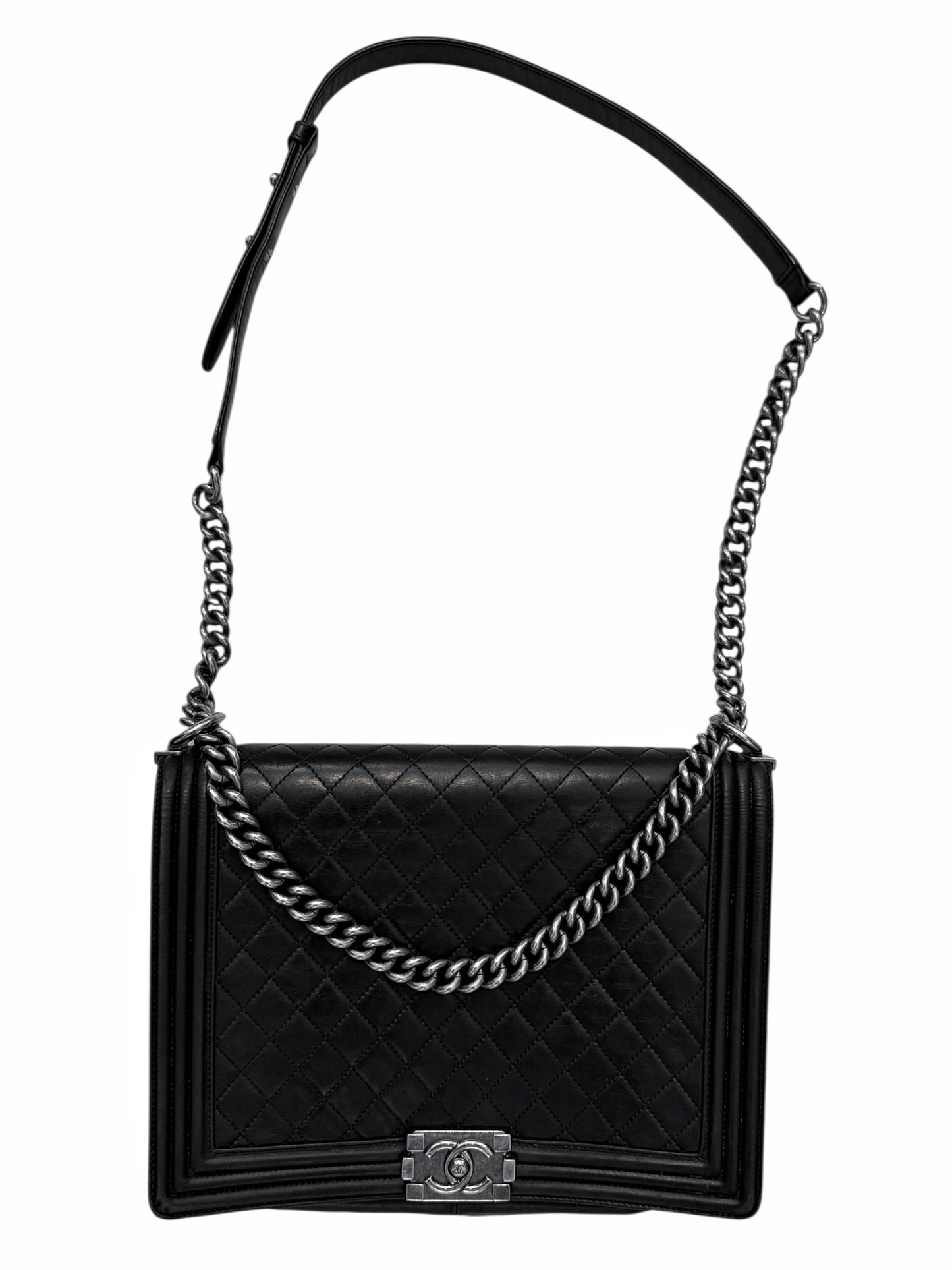 Large Caviar Boy Flap Chain Bag