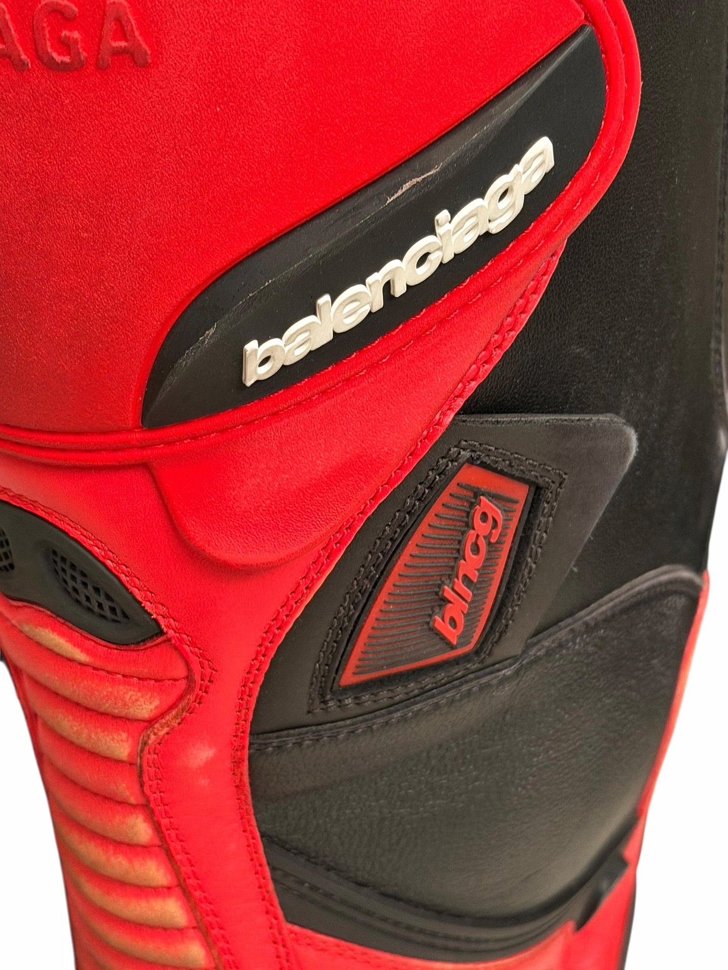 2023 Oversized Biker Motorcycle Boots High Red