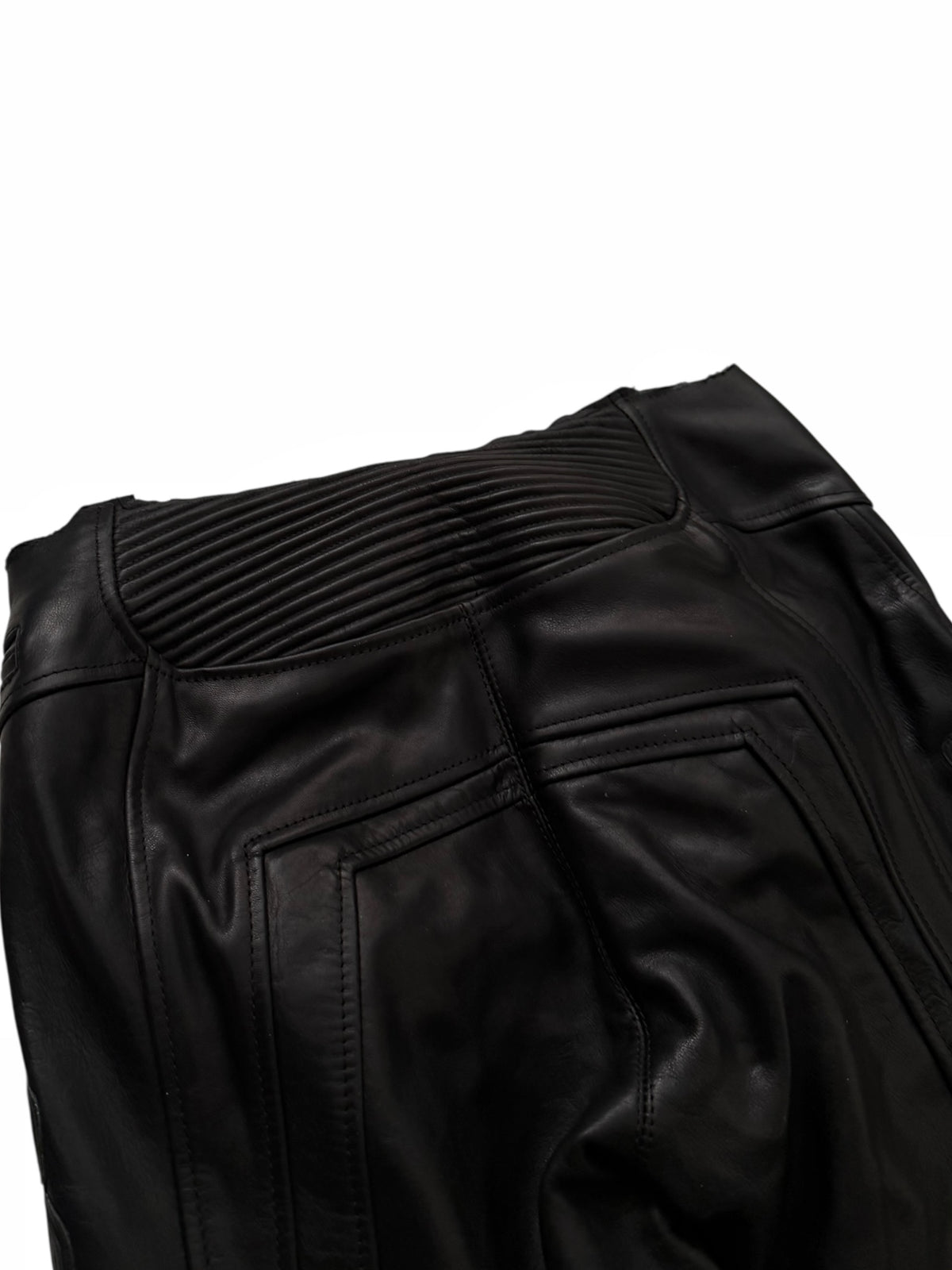 2024 Raw Waist Biker Moto Leather Pants