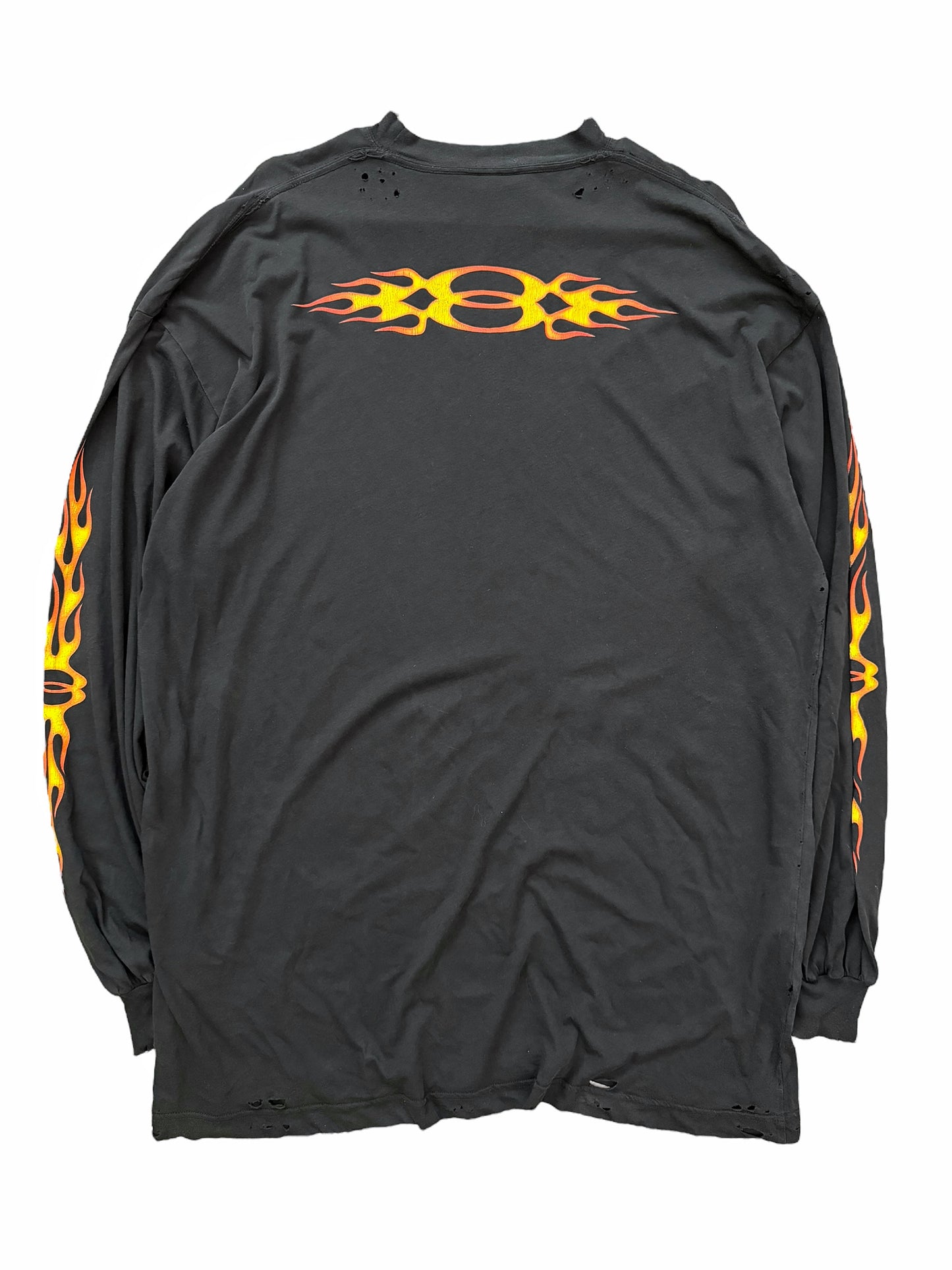 2024 Vintage Distressed Flame Longsleeve Shirt