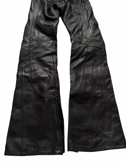 2024 Raw Waist Biker Moto Leather Pants