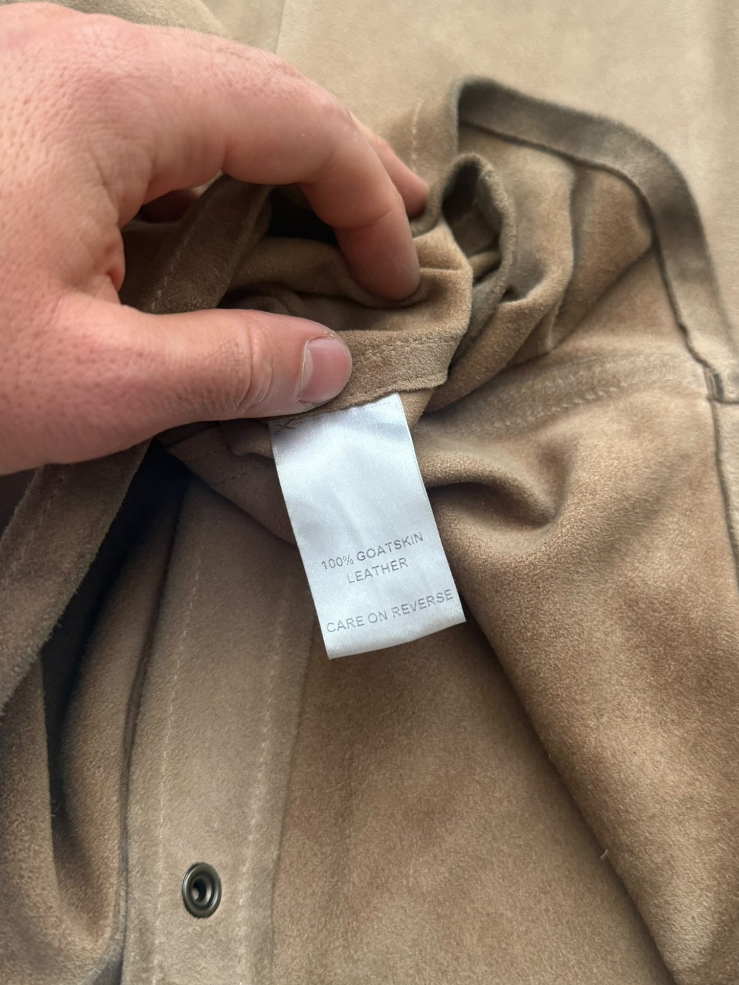 Goatskin Leather Shirt Jacket