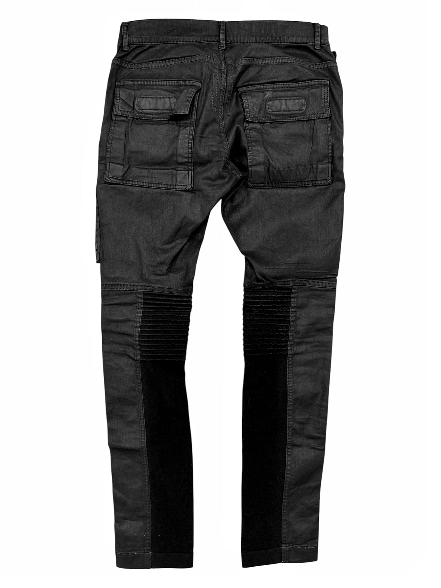 Black Waxed Memphis Biker Denim