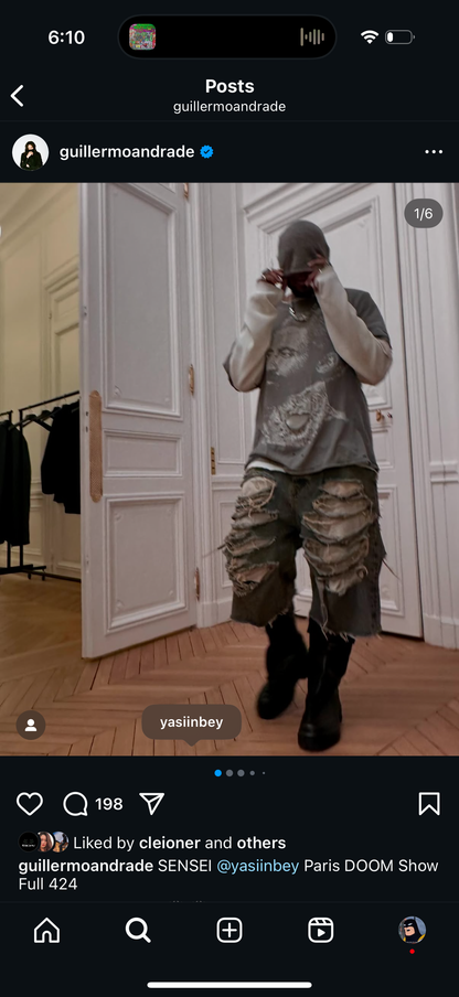 Big Daddy Baggy Denim Shred Jean Shorts