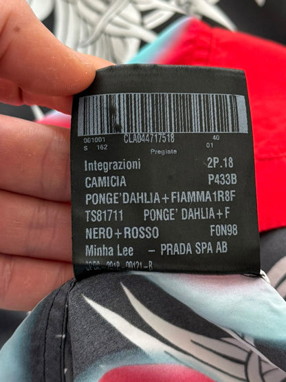 2018 Sample Viscose Flame Hawaiian Camp Shirt