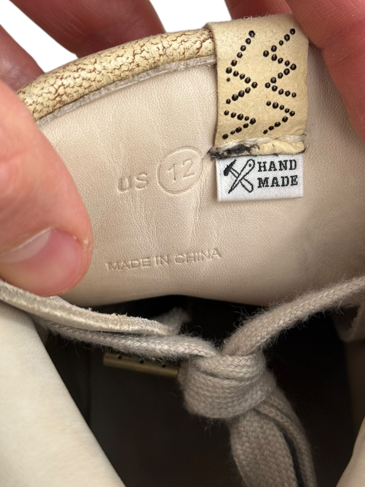 Zephyr Hi Top G Pattern Ivory Sneaker