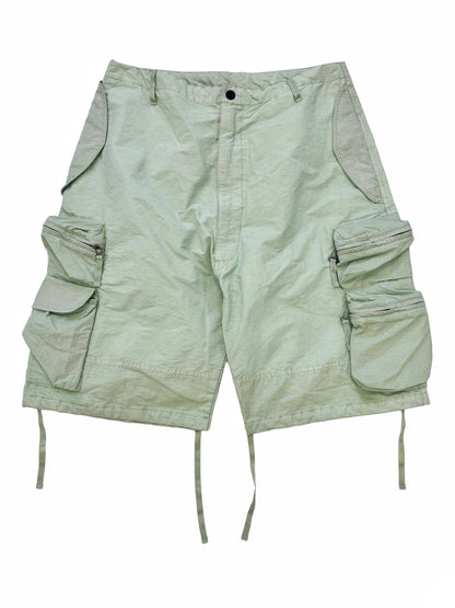 “Puf” Multipocket Mint Parachute Cargo Shorts