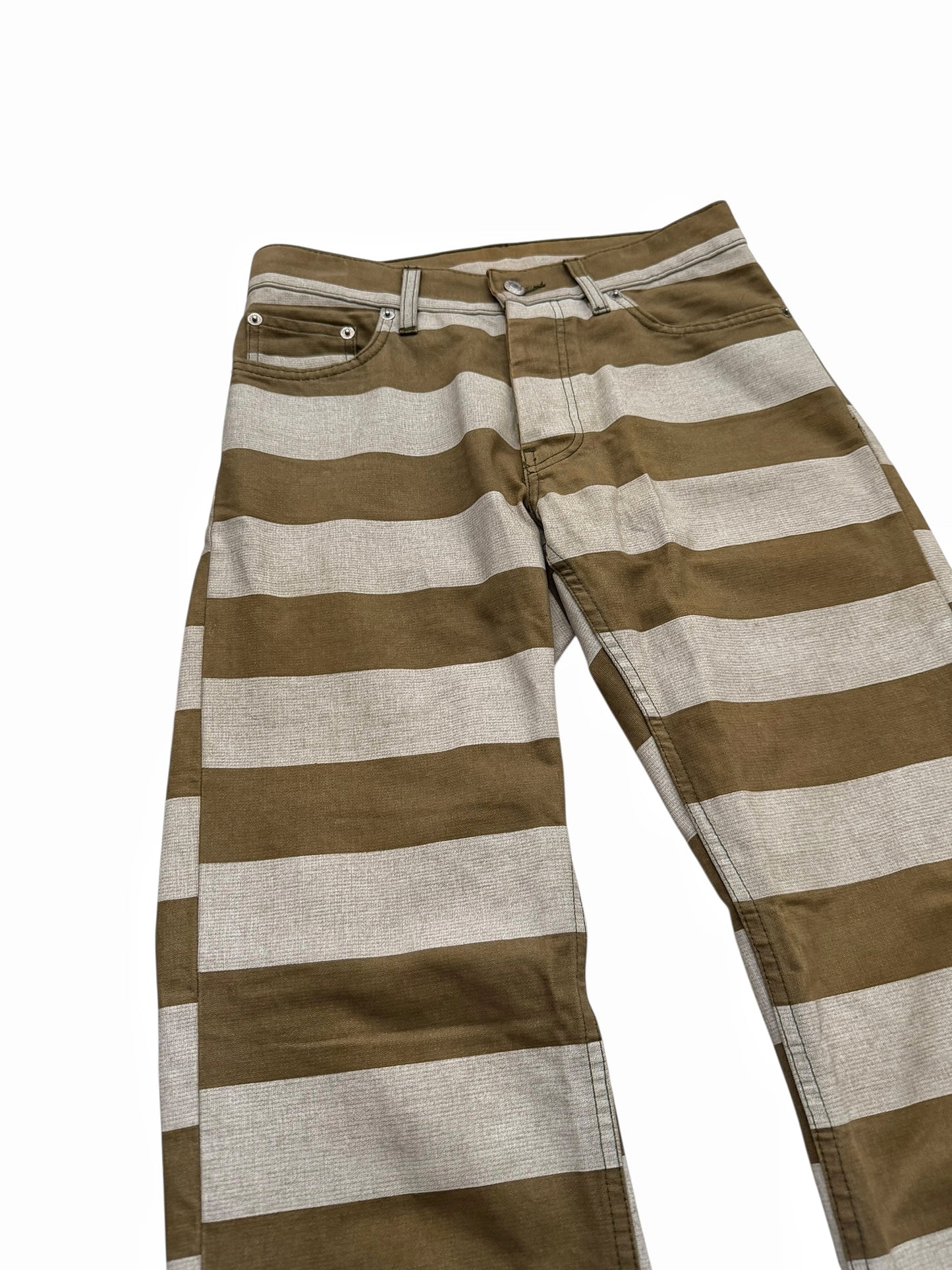 1999 Prisoner Striped Denim Pants