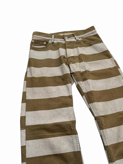 1999 Prisoner Striped Denim Pants