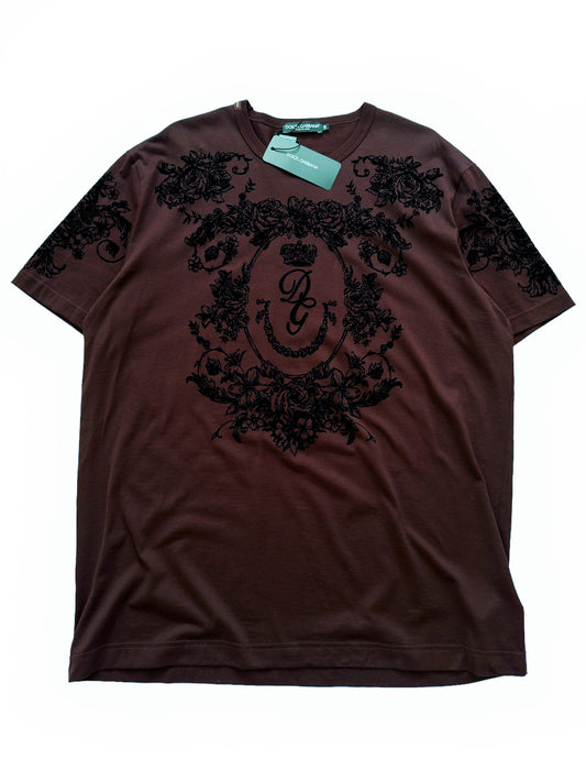 Velvet Graphic Burgundy Tee